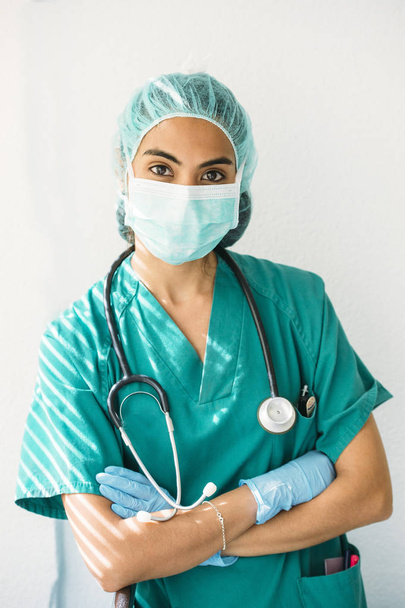 the nurse with phonendoscope - Photo, Image