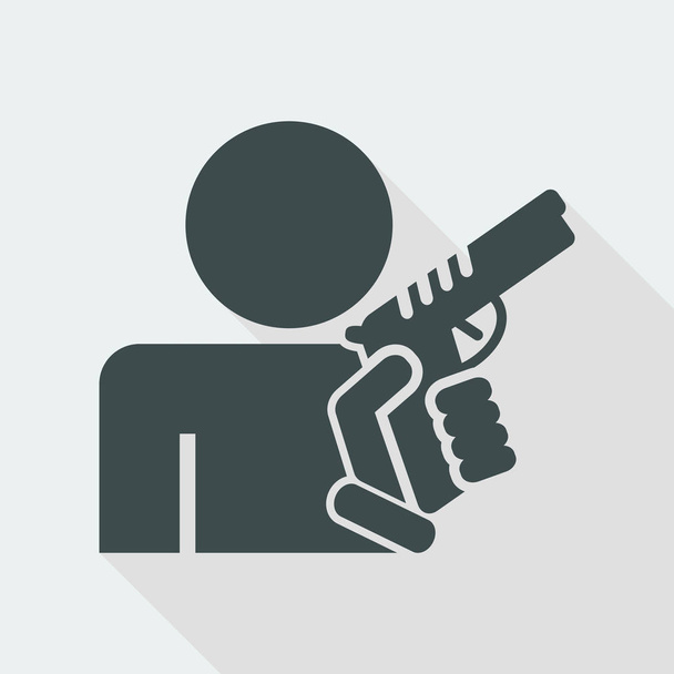 ícone homem armado
 - Vetor, Imagem