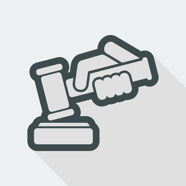 Hammer judge icon - Vector, Image