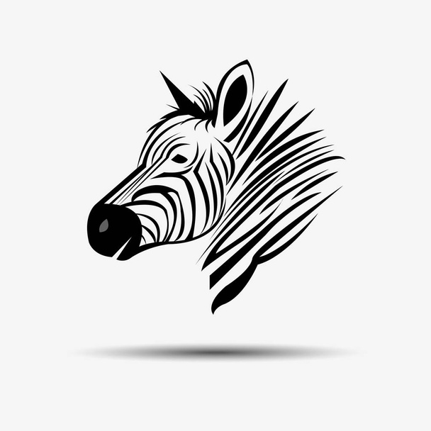 ζώων ζέβρα διανυσματικά εικονογράφηση ριγέ λευκό άγριο θηλαστικό μαύρο ζωολογικό κήπο - Διάνυσμα, εικόνα
