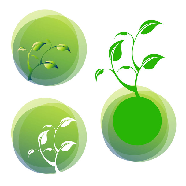 зелений векторний фон екологічно чиста природа
  - Вектор, зображення