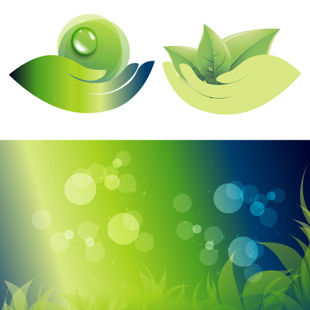 zelená vektorové pozadí čisté přírody eco  - Vektor, obrázek