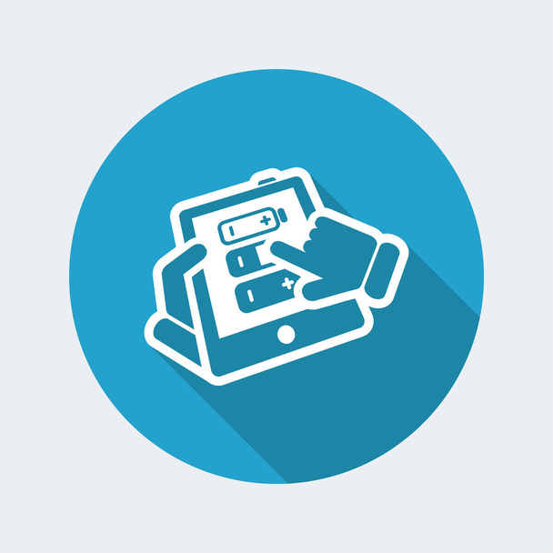 Tablet battery icon - Vector, Image
