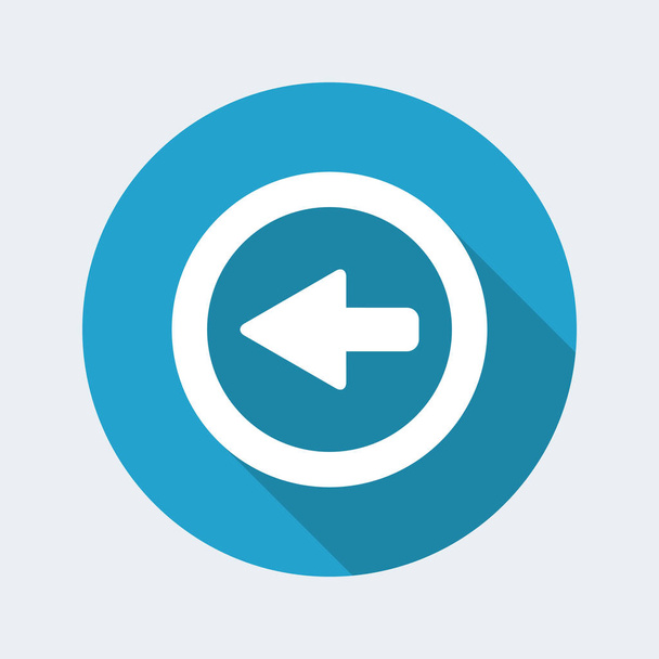Back button - Vector flat minimal icon - Vector, Image