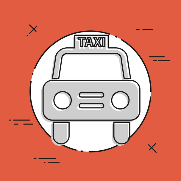 Egyetlen elszigetelt taxi ikon - Vektor, kép