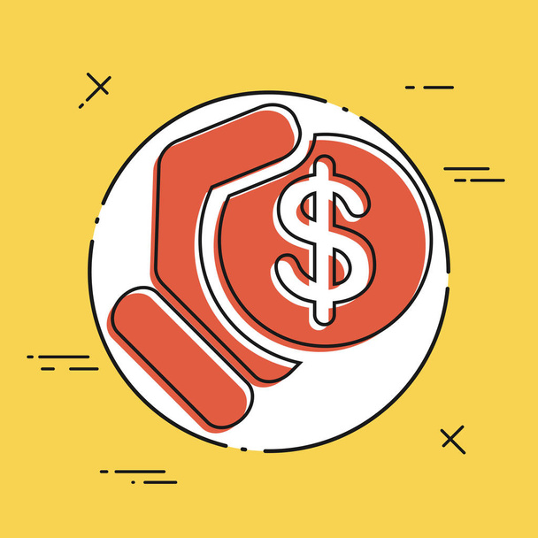 Pénz ikon illusztráció - Vektor, kép