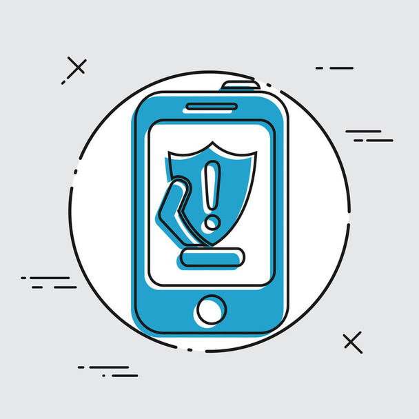 Protección de Smartphone. ilustración
 - Vector, imagen