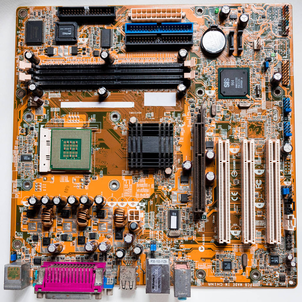 Detailní záběr z elektroniky circuit mainboard mainboard  - Fotografie, Obrázek