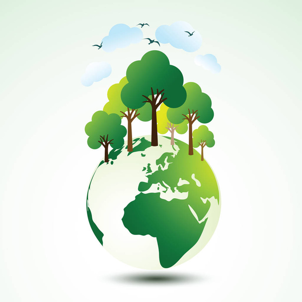 Green eco earth vector - Wektor, obraz