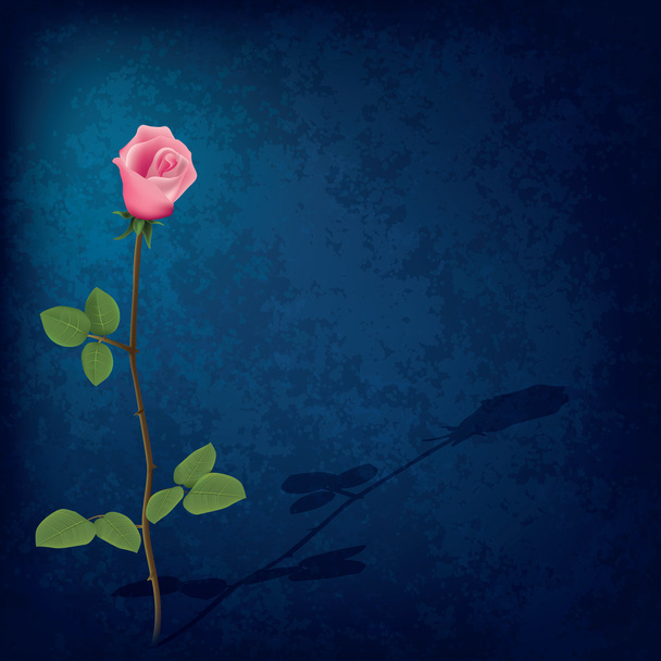 abstract grunge floral background with rose - Vetor, Imagem