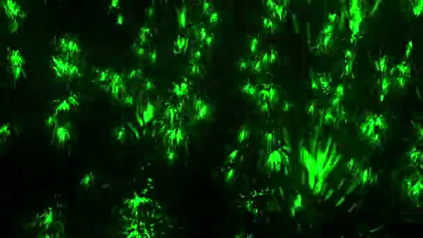  Brillo chispas de partículas verde - Metraje, vídeo