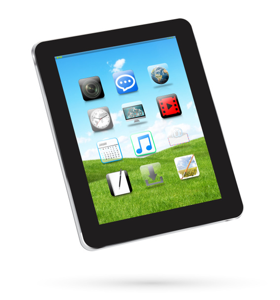 modernes digitales Tablet 3D-Rendering - Foto, Bild