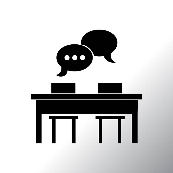 Meeting at table icon - Vector, Image