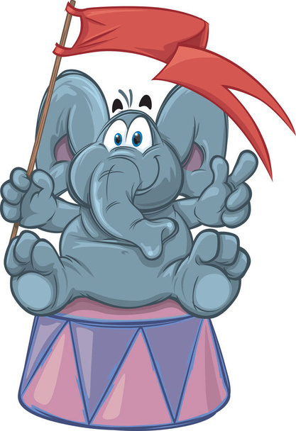 мультфільм цирк слон
 - Вектор, зображення