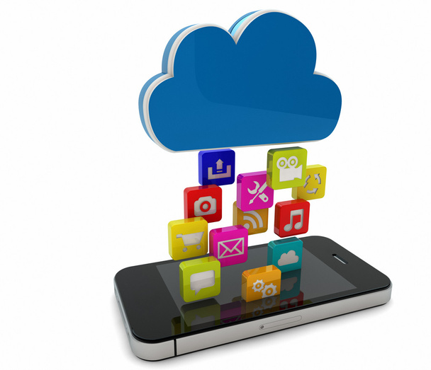 telefon cloud apps - Zdjęcie, obraz