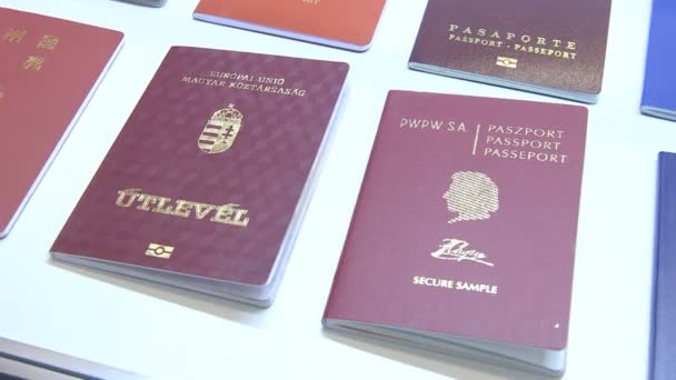 さまざまな国のパスポート. - 映像、動画