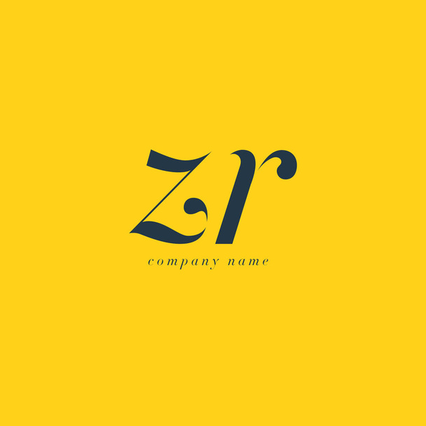 ZR Italics Cartas Conjuntas Logo
  - Vector, Imagen