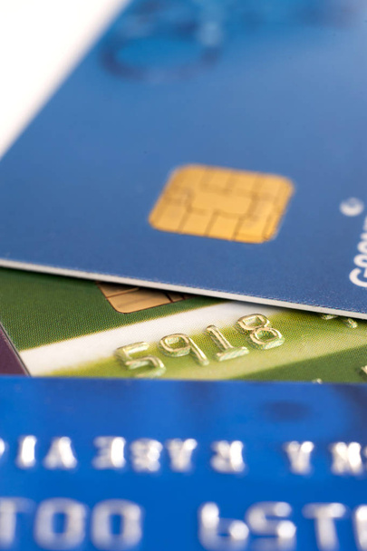 Conjunto de tarjetas de crédito a color - Foto, Imagen