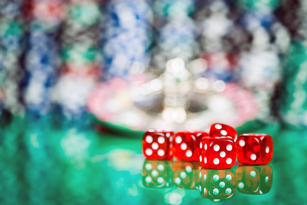 Poker chips. Casino concept. - Photo, Image
