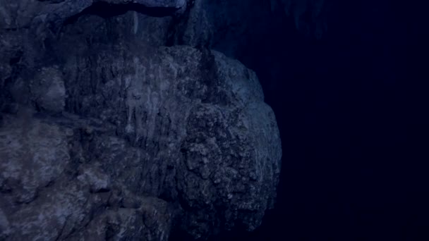 Uvnitř tmavé pod vodní jeskyně, Palau - Záběry, video