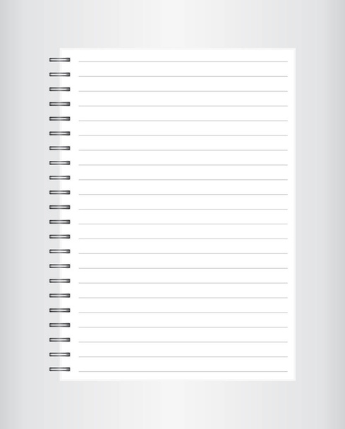 Cuaderno en blanco de vector espiral realista aislado en blanco. Eps 10 ilustración vectorial
 - Vector, imagen