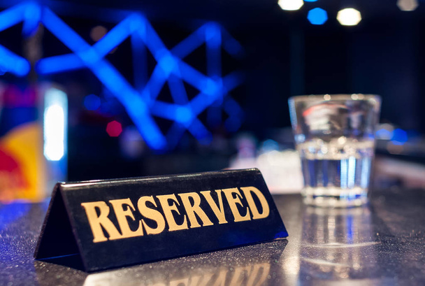 Reserved sign on a restaurant table - Photo, Image