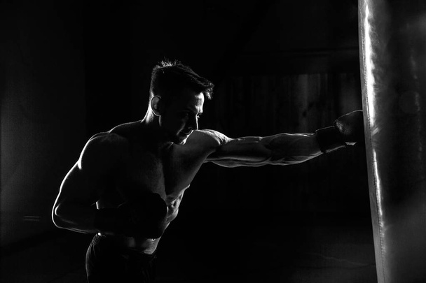 Boxer and punching bag - Valokuva, kuva
