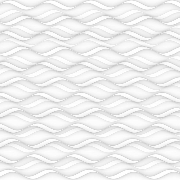 Белая текстура. абстрактный шаблон бесшовен. wavy
 - Вектор,изображение