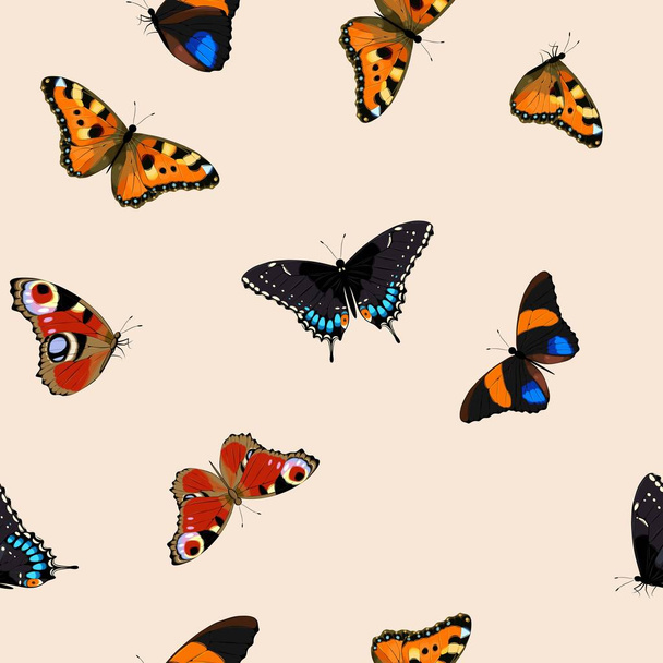 Papillons bleus sans couture
 - Vecteur, image