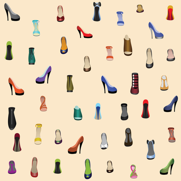 Shoes background - Wektor, obraz