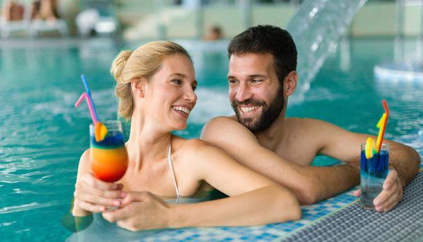 couple enjoying spa wellness resort - Fotó, kép