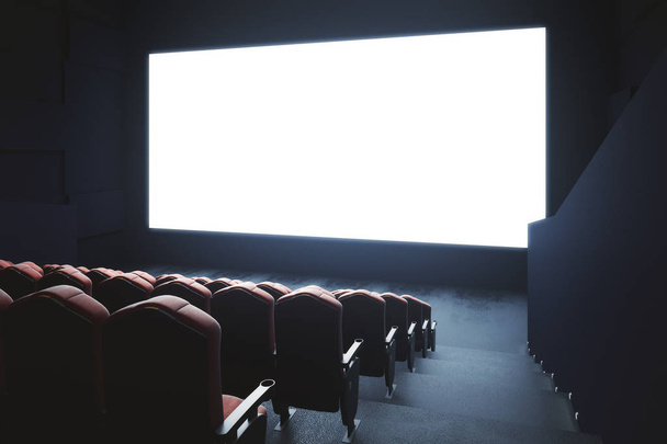 Blank cinema screen side - Foto, Imagen