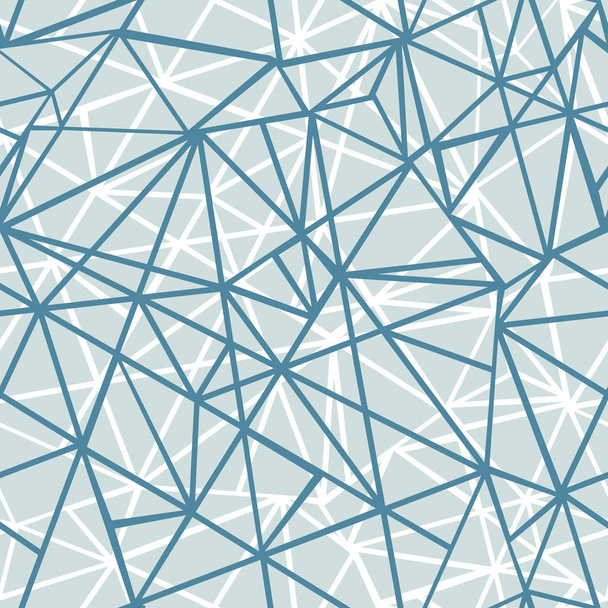 Vector Silver Grey Blue Wire Geometric Mosaic Triangles Repeat Seamless Pattern Background. Can Be Used For Fabric, Wallpaper, Stationery, Packaging. - Vector, Imagen