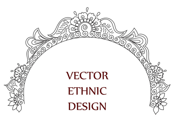 tattoo henna pattern - Vector, afbeelding