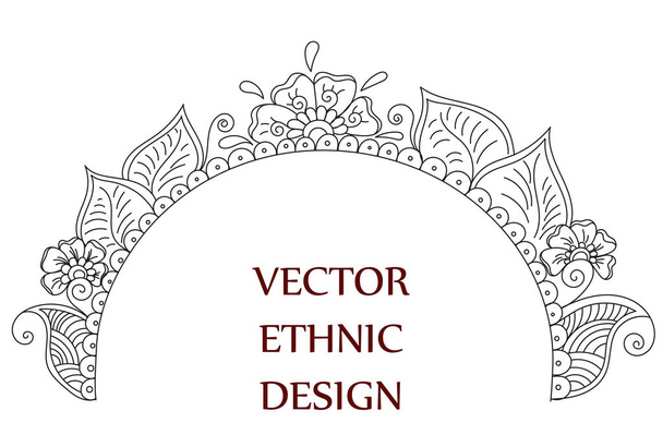 tattoo henna pattern - Vector, imagen