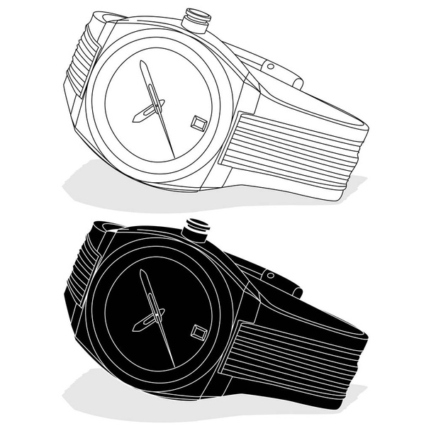 Mężczyzn zegarek klasyczny projekt wektor - Wektor, obraz