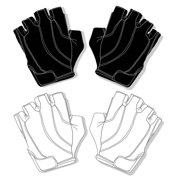 gloves set isolated - Vector, afbeelding