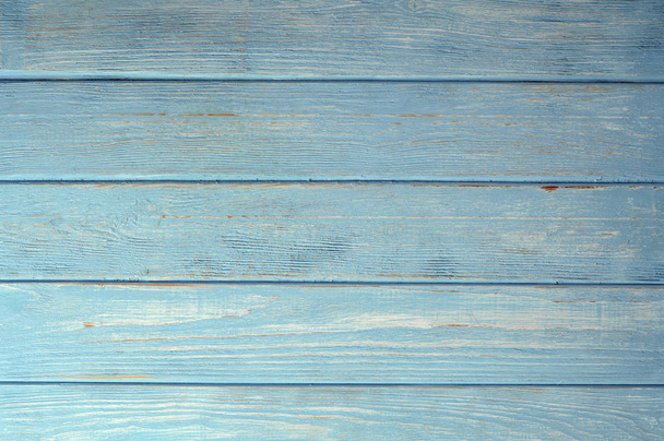 Blue wooden background top view table - Fotografie, Obrázek