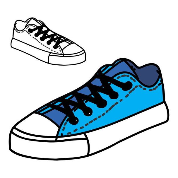 doodle hand draw sneakers - Photo, Image