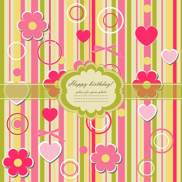 Beautiful pink floral season seamless vector - Διάνυσμα, εικόνα