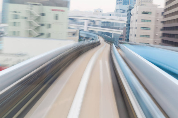 Blur movimento mono-ferroviário em movimento
 - Foto, Imagem