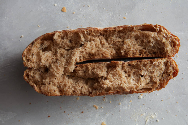 cracked bread loaf - Photo, image