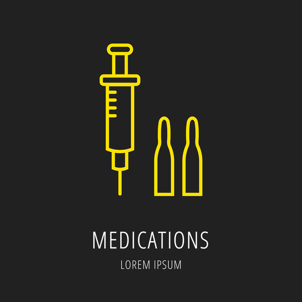 Vektör basit Logo şablonu ilaçlar - Vektör, Görsel