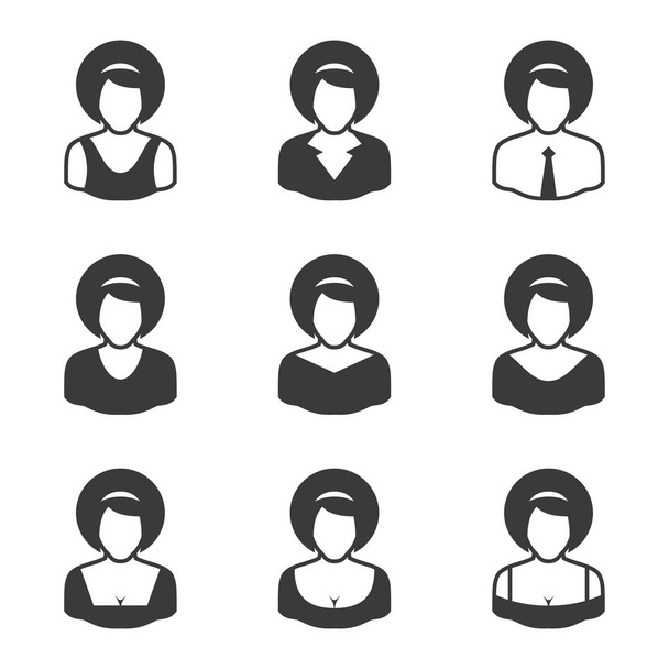 Set of icons on a white background avatars - characters - Photo, Image