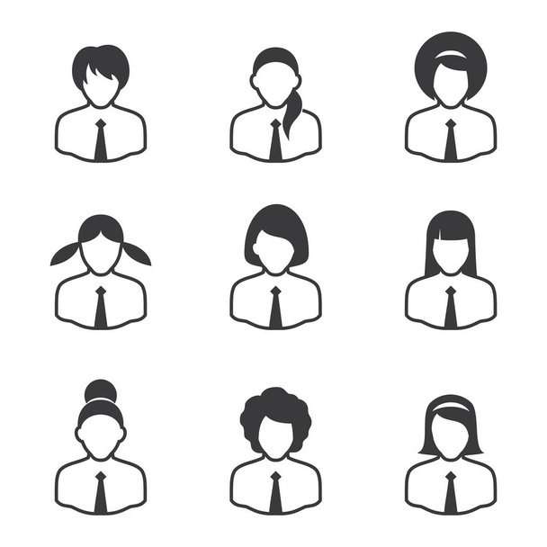 Set van pictogrammen op een witte achtergrond avatars - tekens - Foto, afbeelding