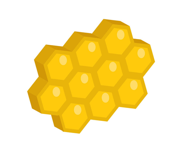 Honeycomb icon, flat style. Isolated on white background. Vector illustration, clip-art. - Vector, Image