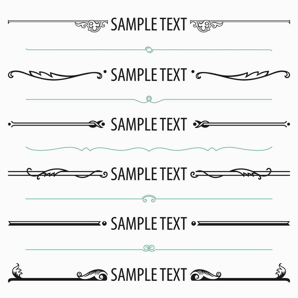Text dividers and separators  - Vector, Image