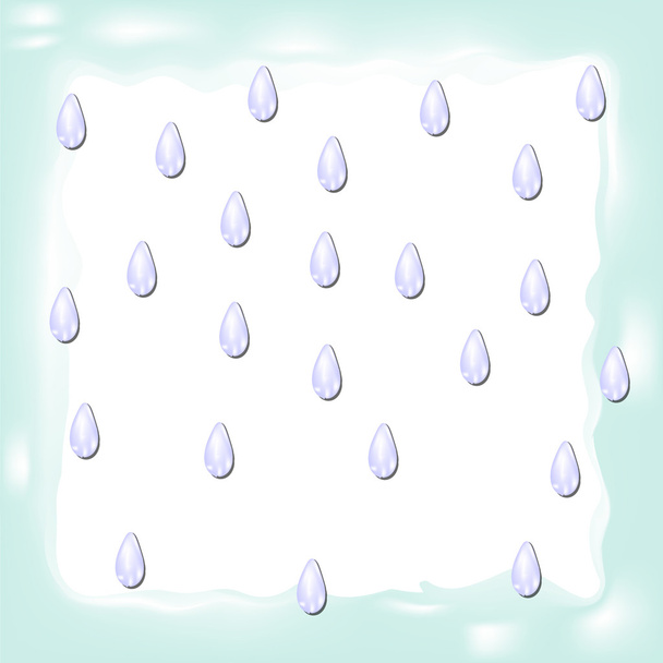 Regentropfen auf der Fensterscheibe - Vektor, Bild
