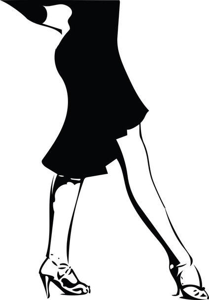 Abstract illustration of Latino Dancing woman legs - ベクター画像
