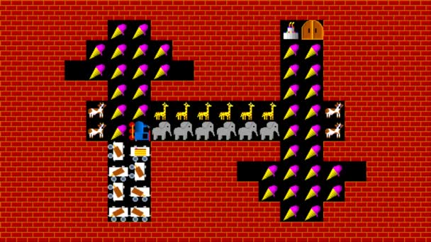 Tren rompecabezas, estilo retro de baja resolución pixelada animación de gráficos del juego, nivel 42
 - Imágenes, Vídeo